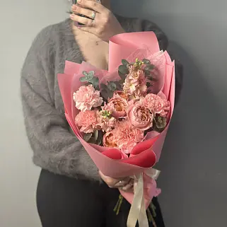 Сборный букет Розовый комплимент