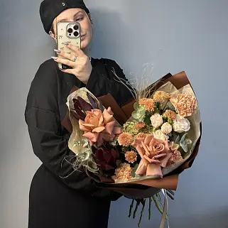 Сборный букет Теплый сентябрь M