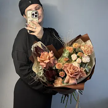 Сборный букет Теплый сентябрь M