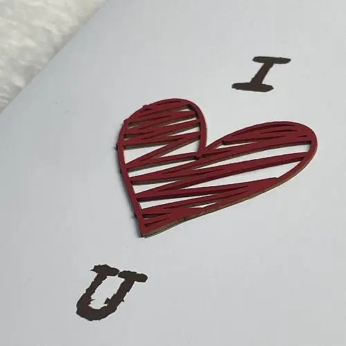 Открытка ручной работы "I love u"