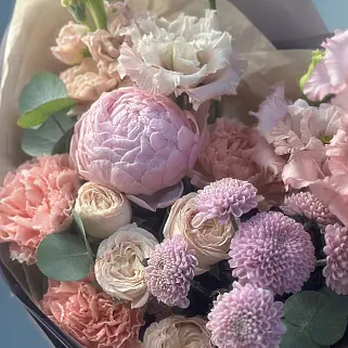 Сборный букет Лавандовый раф S