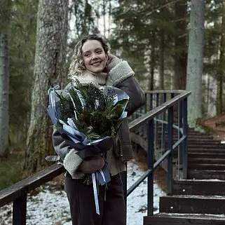 Зимний букет Снеговик