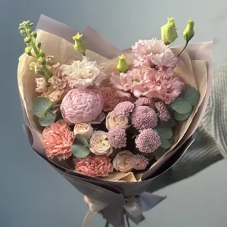 Сборный букет Лавандовый раф S