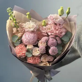 Сборный букет Лавандовый раф S