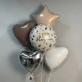 Пастельный набор шаров С Днем рождения