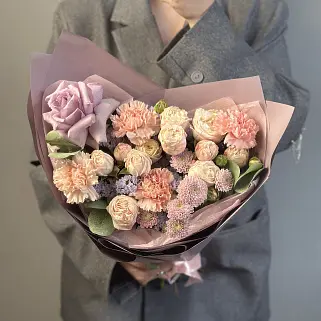 Сборный букет Лиловый комплимент S