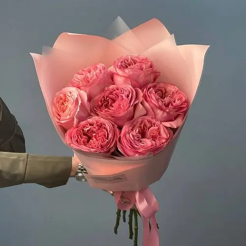 Букет пионовидных роз Pink Expression S