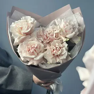 Букет из 5 французских роз Pink Mondial