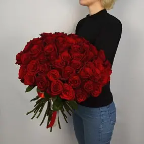 Букет из 51 красной розы 60см
