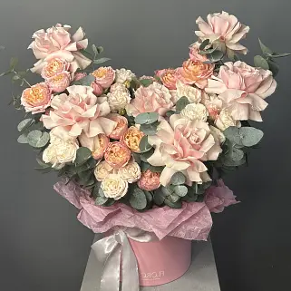 Букет в коробке Sweet pink