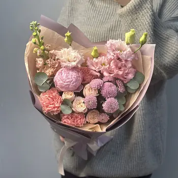 Сборный букет Лавандовый раф S