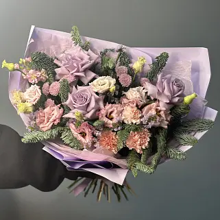 Лиловый зимний букет М