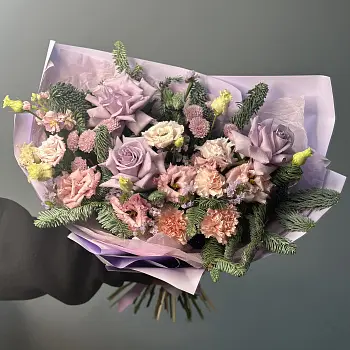 Лиловый зимний букет М