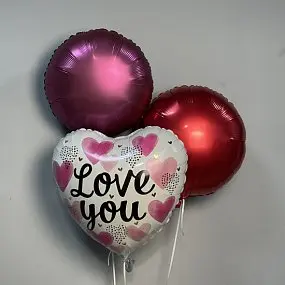 Яркий набор шаров Love you