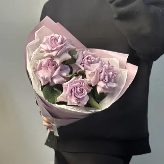 Букет из 5 французских роз Ocean Song