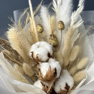 Букет сухоцветов Ванильный чизкейк