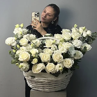 Цветочная корзина Вайт