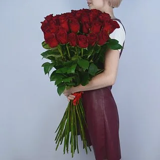 Букет из 51 красной розы Freedom 80см