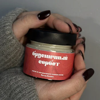 Соевая свеча Брусничный сорбет