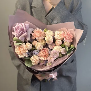 Сборный букет Лиловый комплимент S