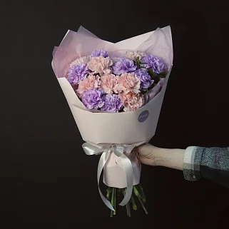 Букет из 15 гвоздик (микс)