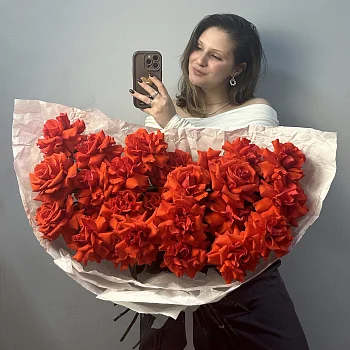 Букет из 25 французских роз Nina