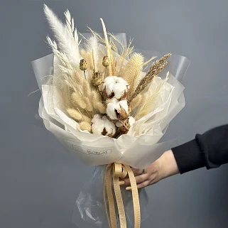 Букет сухоцветов Ванильный чизкейк