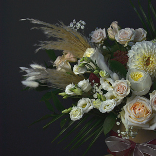 Букет в шляпной коробке Экзотик