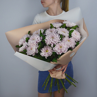 Букет из 15 хризантем Rossano