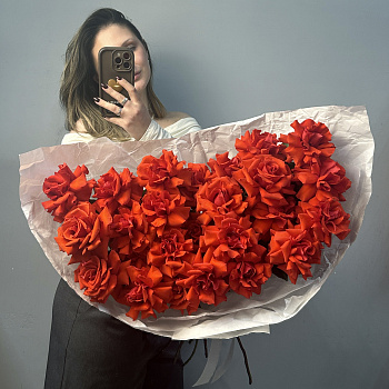 Букет из 25 французских роз Nina