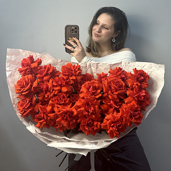 Букет из 25 французских роз Nina