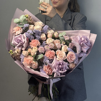 Сборный букет Лиловый комплимент L