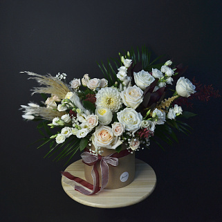 Букет в шляпной коробке Экзотик